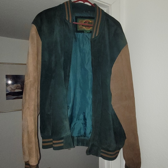 Global Identity G3 Suede Leather Bomber Vintage 90s Rare Size XLT Tall - Picture 2 of 12